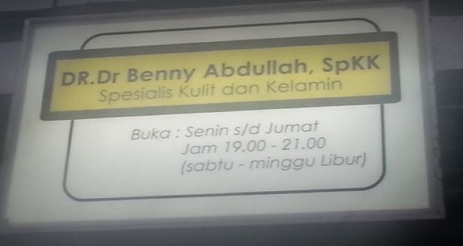 dr. Benny Abdullah, SpKK Dokter Kulit Surabaya - Photo by Google