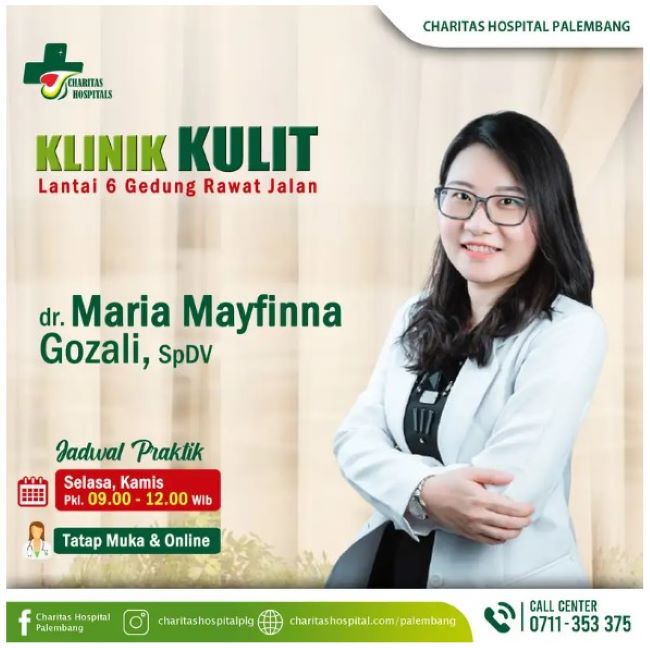 dr. Maria Mayfinna Gozali, Sp.DV. Dokter Kulit Palembang - Photo by Google