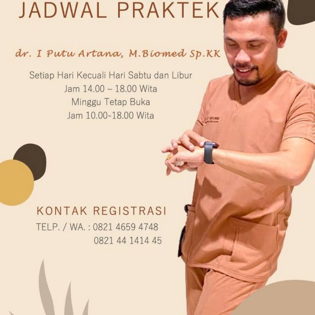 dr. I Putu Artana, M. Biomed SpDV FINSDV FAADV Dokter Kulit Denpasar - Photo by Instagram