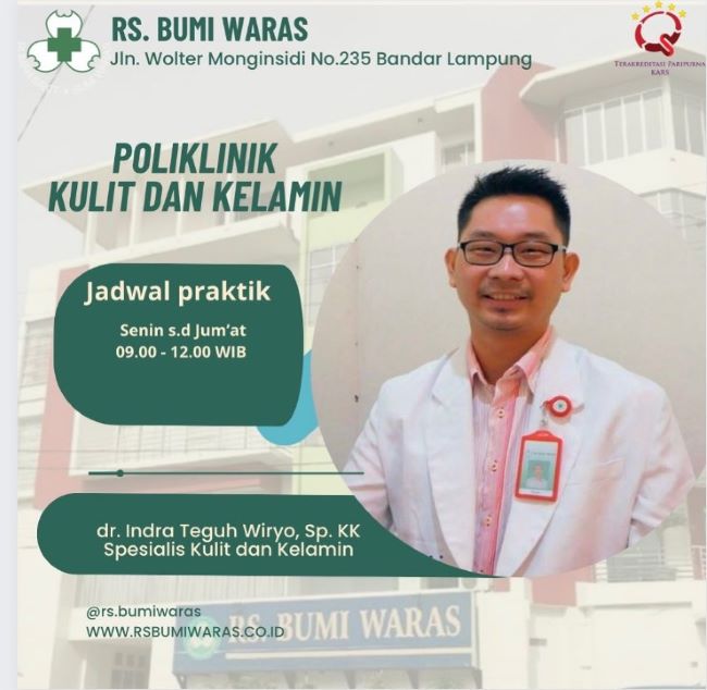 dr. Indra Teguh Wiryo, Sp.KK Dokter Kulit di Bandar Lampung - Photo by Instagram