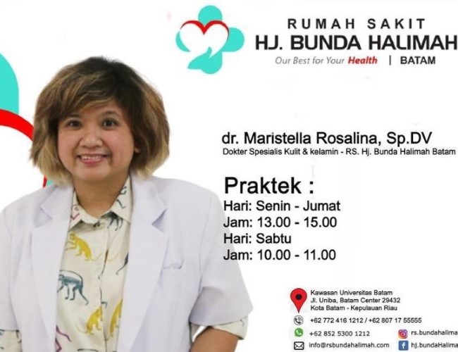 dr. Maristella Rosalina, Sp.DV Dokter Kulit Batam - Photo by Instagram