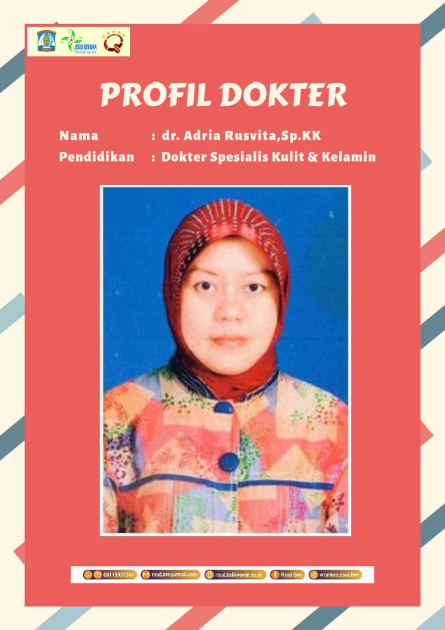 dr. Adria Rusvita, Sp.KK Dokter Kulit Balikpapan - Photo by RS Beriman Site