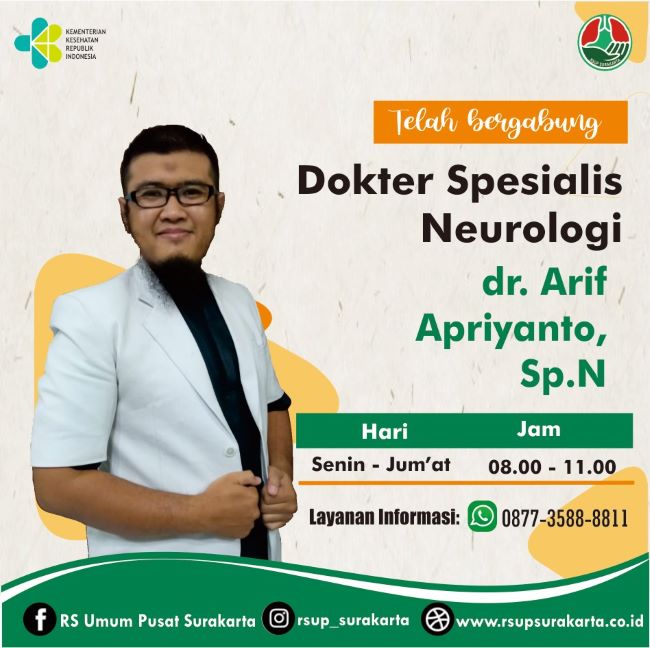 dr. Arif Apriyanto, Sp.N Dokter Saraf Solo - Photo by RSUP Surakarta Facebook