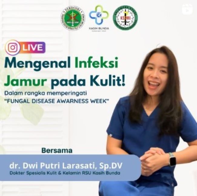 dr. Dwi Putri Larasati, Sp. KK Dokter Kulit Cimahi - Photo by RSU Kasih Bunda Instagram