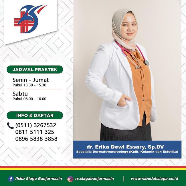 dr. Erika Dewi Essary, Sp.DV Dokter Kulit Banjarmasin - Photo by RS Khusus Bedah Facebook