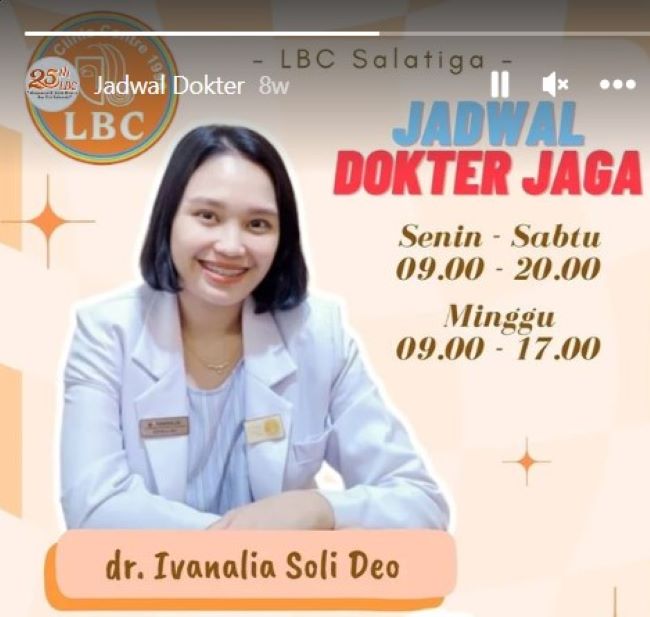 dr. Ivanalia Soli Deo Dokter Kulit Salatiga - Photo by Instagram