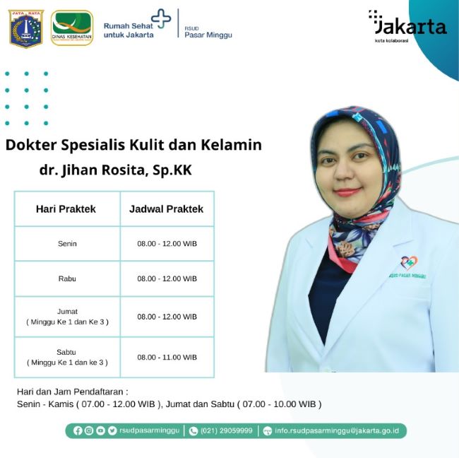 dr. Jihan Rosita, Sp.KK Dokter Kulit Jakarta Selatan - Photo by RSUD Pasar Minggu Instagram