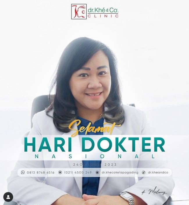 dr. Melanny Aethetic Doctor Dokter Kulit Jakarta Utara - Photo by dr. Khe & Co Clinic Instagram