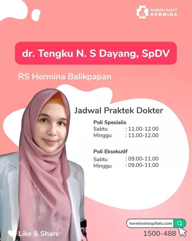 dr. Tengku Sharifa Dayang, Sp.DV Dokter Kulit Balikpapan - Photo by Hermina Hospital Site