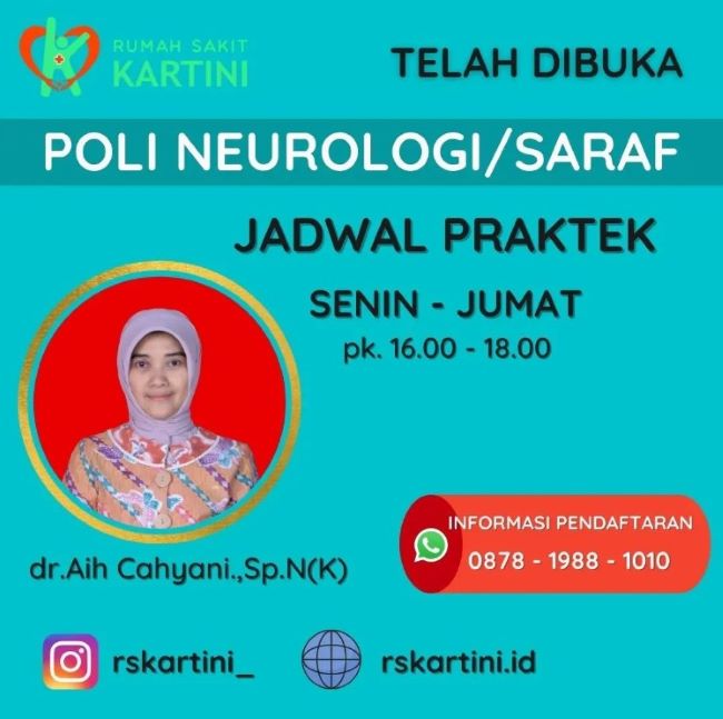 dr. Aih Cahyani, Sp.N (K) Dokter Saraf di Bandung - Photo by RS Kartini Instagram