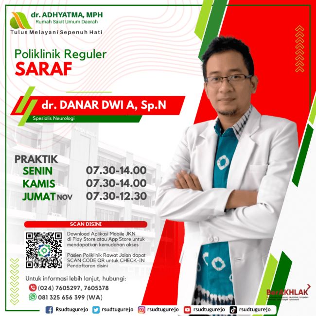dr. Danar Dwi A, Sp. N Dokter Saraf Semarang - Photo by RS Tugurejo Site