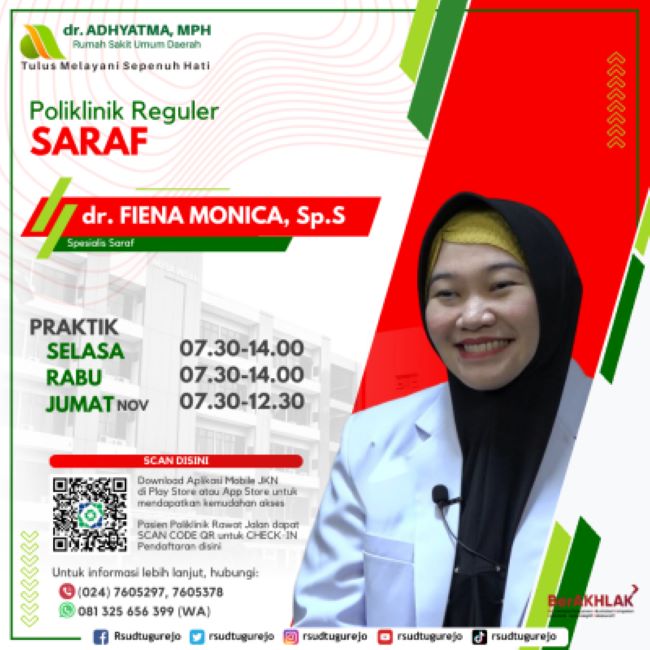 dr. Fiena Monica, Sp.S Dokter Saraf Semarang - Photo by RSUD Telogorejo Site
