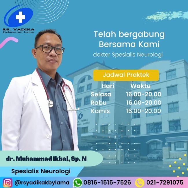 dr. Muhammad Ikbal, Sp.N Dokter Saraf Terbaik di Jakarta - Photo by RS Yadika Instagram