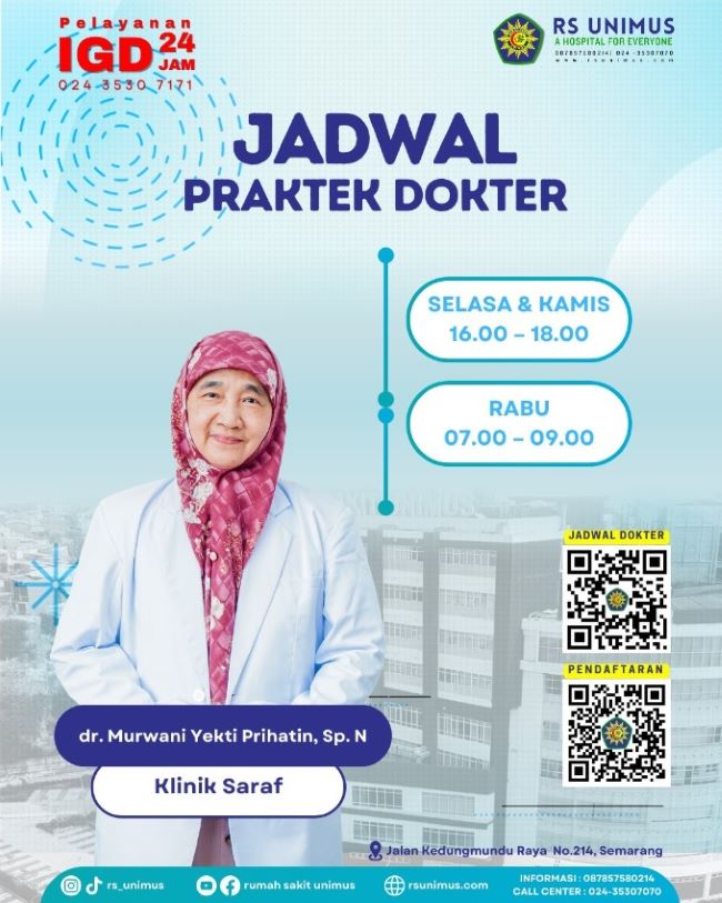 dr. Murwani Yekti Prihatin, Sp. N Dokter Saraf Semarang - Photo by RS Unimus Instagram