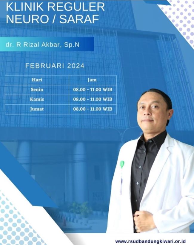 dr. R Rizal Akbar, Sp.N Dokter Saraf di Bandung - Photo by RSUD Bandung Kiwari Site