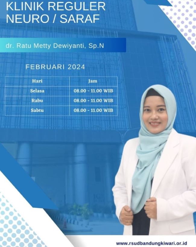 dr. Ratu Metty Dewiyanti, Sp.N Dokter Saraf di Bandung - Photo by RSUD Bandung Kiwari Site